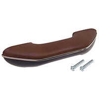 60-63 Arm Rest Brown Vinyl w/ Black Base Ea.