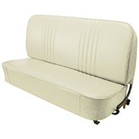 55-59 Bench Seat Cover Kit, Off-White Vinyl w/ Pleats