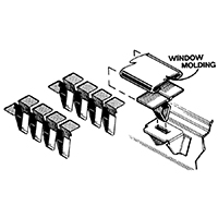 55-59 Dash Molding Clip Kit, 8 Pieces