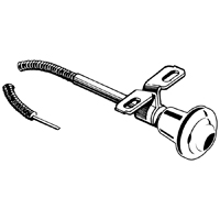 55-59 Air Vent Cable & Bracket Assembly, Chrome Knob
