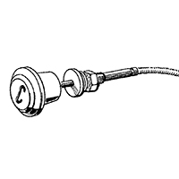 55-59 Choke Cable, w/ Chrome Knob, 48