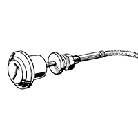 55-59 Throttle Cable w/ Chrome Knob 48