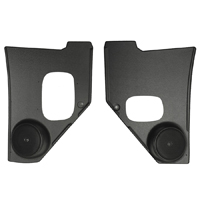 55-59 Kick Panels w/ Speakers, 100 Watts, Black ABS Plastic 4 1/2