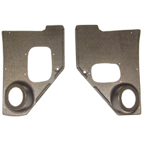 55-59 Kick Panels w/ Speaker Cutouts, Black ABS Plastic w/o Speakers