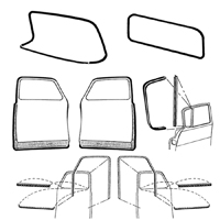 55-59 Cab Weatherstrip Kit, Standard