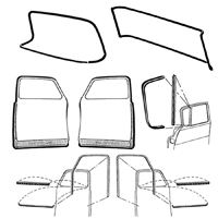 55-59 Cab Weatherstrip Kit, Deluxe
