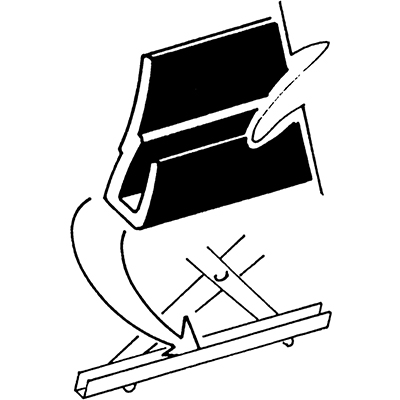 55-59 Lower Door Glass To Channel Seal