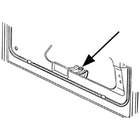 55-59 Lower Door Window Bumpers, Pair