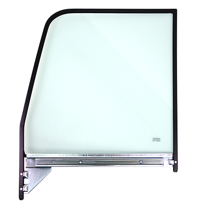55-59 Side Window Assembly w/ Black Frame Clear Glass LH