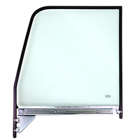 55-59 Side Window Assembly w/ Black Frame Clear Glass LH
