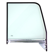 55-59 Side Window Assembly w/ Black Frame & Clear Glass, RH