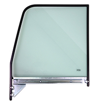 55-59 Side Window Assembly w/ Black Frame & Tinted Glass, LH