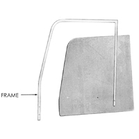 55-59 Door Glass Frame, Chrome, RH