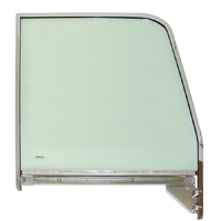 55-59 Side Window Assembly w/ Chrome Frame & Tinted Glass, RH
