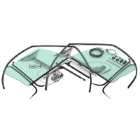 55-59 1 Piece Window Conversion Kit, Tinted Power Windows