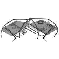 55-59 1 Piece Door Window Conversion Kit, Smoked Power Windows