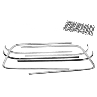 55-59 Deluxe Cab Molding Kit, Polished Stainless Steel