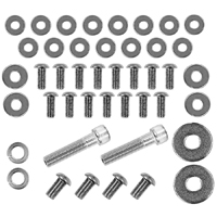 55-57 Hood Latch, Radiator Splash Pan & Radiator Core Support Bolt Kit, Hex Head Stainless Steel
