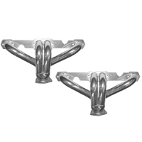 55-59 Small Block Hugger Headers, Chrome, Pair
