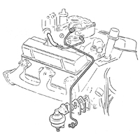 55-56 8 Cyl. Pump to Carb. Fuel Line, Original Material