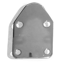 Small Block Chrome Fuel Pump Block Off Plate, w/ Gasket