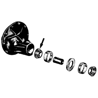 55-59 1/2 Ton Rear Differential Pinion Bearing, Inner