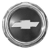 57-59 Stock Horn Cap, Chrome w/ Painted Details