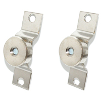 58-59 Fleetside Tailgate Trunnions, Cadmium-Plated w/ Mounting Brackets