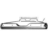 58-59 Fleetside Rear Bumper, Chrome