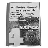 58-59 3/4-1 Ton Napco 4 x 4 Power Pac Installation Manual Part List