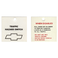 59-66 Full Size Emergency Flasher Tag