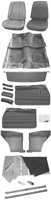 64 Chevelle Coupe Stage 2 Interior Kit Bucket Seats 1 Complete set of Seat Upholstery Front And Rear, 1 Upholstery ( Hog
