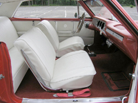 64 Chevelle & El Camino Seat Upholstery Black For Buckets & Coupe Rear Special Order Colors Available Red, Light Blue Fa