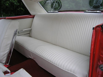 64 Chevelle & El Camino Seat Upholstery Black For Rear Seat Coupe Special Order Colors Available Red, Light Blue Fawn, A
