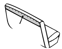 64 Chevelle Convertible  Rear Seat Top Panels, Black