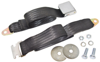 64-65 Chevelle / El Camino Replacement Seat Belts Black With Hardware With Chrome Buckle