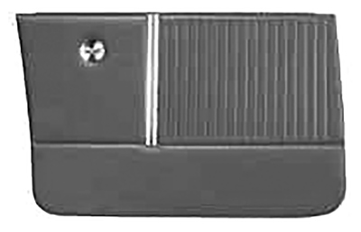 64 Chevelle 4-Door Sedan / Wagon Front Door Panels, Black, Pair