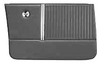 64 Chevelle 4-Door Sedan / Wagon Front Door Panels, Black, Pair