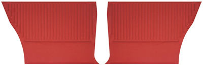 64 Chevelle Coupe Rear Quarter Trim Panels, Black, Pair