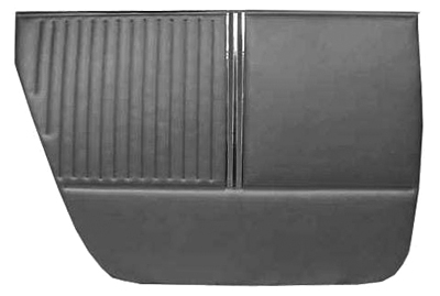 64 Chevelle 4-Door Sedan / Wagon Rear Door Panels, Black, Pair