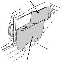 68-72 Chevelle Convertible  Rear Arm Rest Covers Black