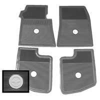 64 Chevelle Bow Tie Rubber Floor Mats Original Style Set Of 4 Black