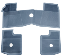 64 Chevelle Bow Tie Rubber Floor Mats Original Style, Medium Blue