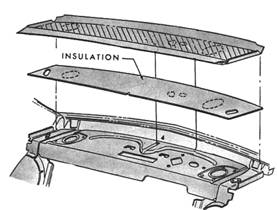 64-65 Chevelle 2 Door Coupe Package Tray Black Die Cut Reproduction For Perfect Fit Includes Color Matched Vinyl Strip A