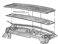 64-65 Chevelle 2 Door Coupe Package Tray Black Die Cut Reproduction For Perfect Fit Includes Color Matched Vinyl Strip A