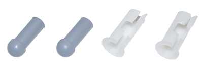 64-72 Chevelle / El Camino Sunvisor Bushing Tip Kit 4 Pieces Includes The Tips And Nylon Insert Sleeves, Reproduction