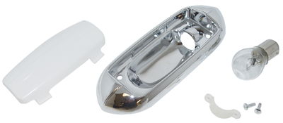 64-67 El Camino Interior Dome Light Assembly Includes The Base, Lens,Bulb, and Pigtail Retainer