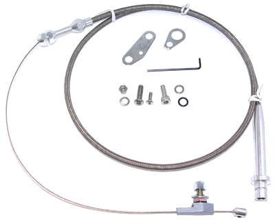 TH 350 Kickdown Cable Kit Stainless Steel Braided Great For TH Conversions