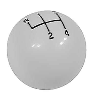 64-67 Chevelle / El Camino 4 Speed Shifter Ball White 1/2 Sift Pattern As Original