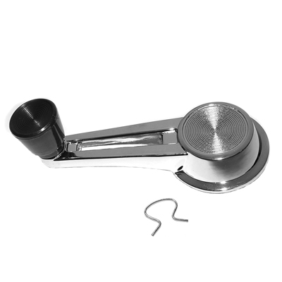 64 Chevelle Malibu Interior Window Handle Crank Split Type With Black Knob LH or RH